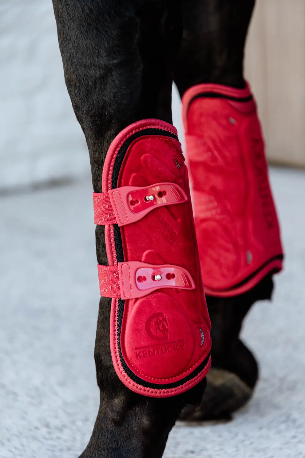 Ногавки передні Bamboo Elastic Velvet Red від Kentucky Horsewear