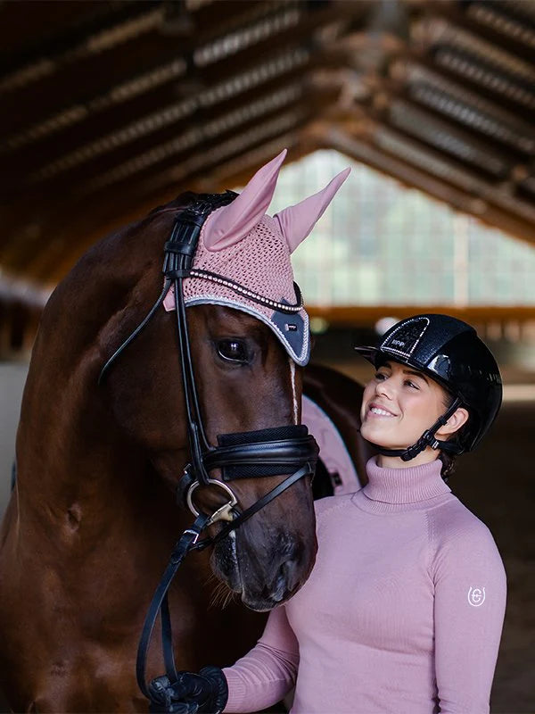 Комплект Equestrian Stockholm Pink Crystal вушка та вальтрап